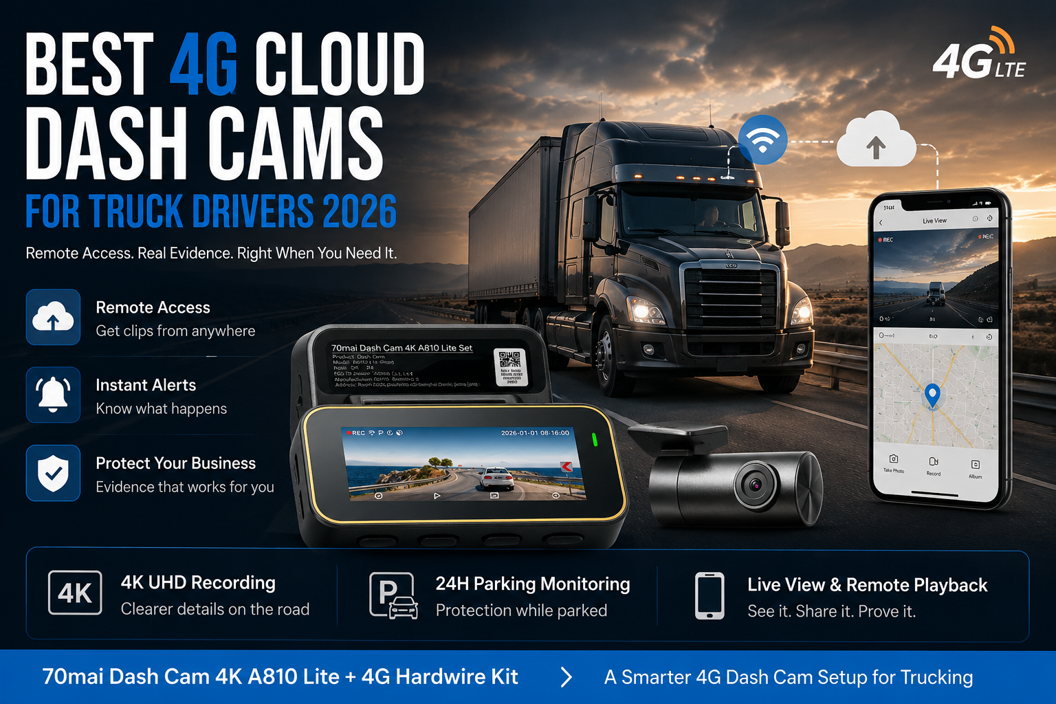 Best Dash Cam for Truck Drivers 2026: 4G Cloud Is the Feature You Can’t Skip