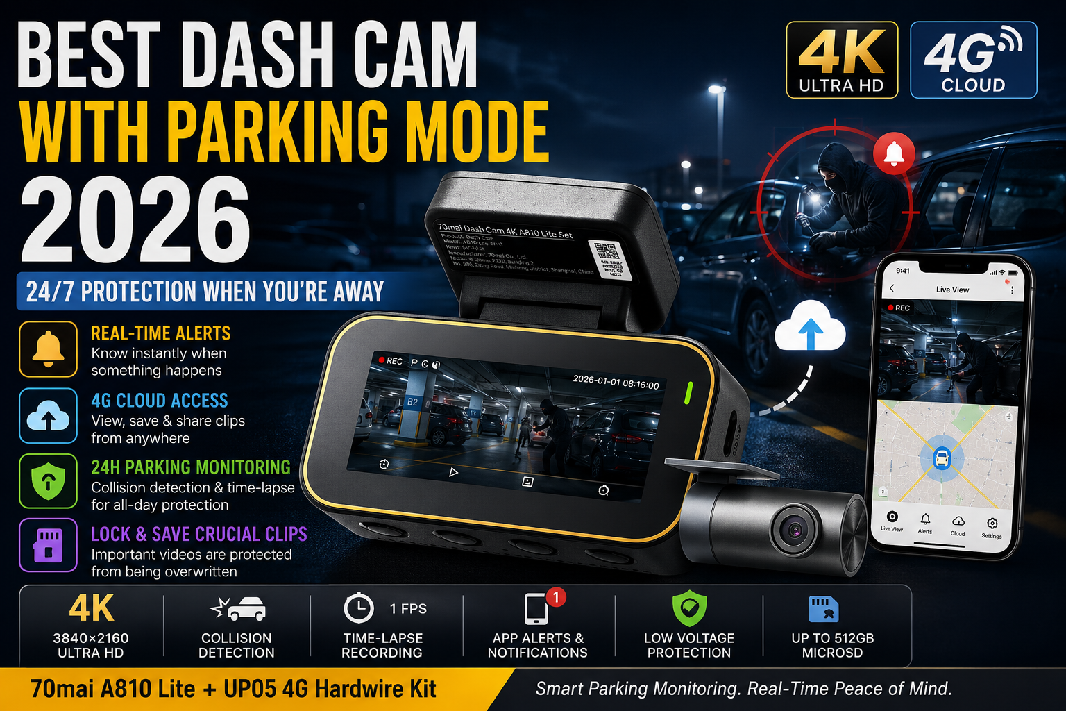 Best Dash Cam with Parking Mode 2026: 24/7 Protection When You're Away