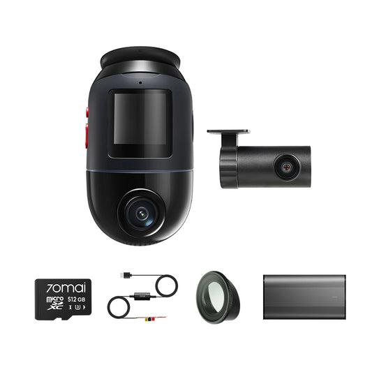 4K Omni Bundle: Front Cam + Rear Cam + Memory Card + Hardwire Kit + CPL Filter + Battery Pack