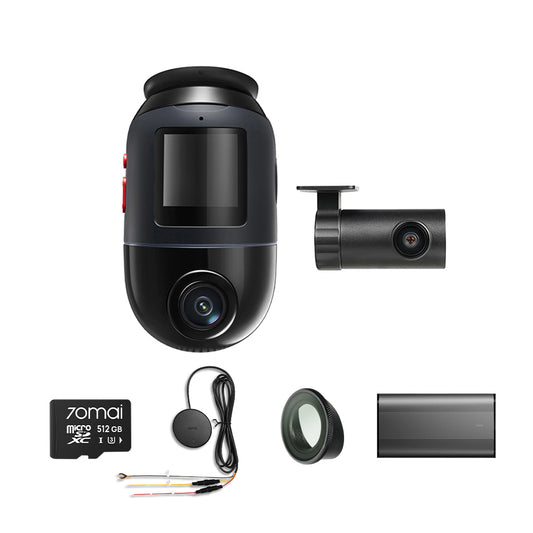 4K Omni Bundle: Front Cam + Rear Cam + Memory Card + Hardwire Kit + CPL Filter + Battery Pack