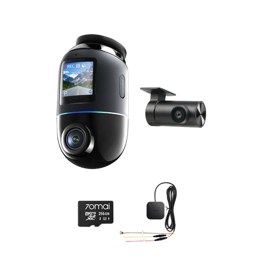 4K Omni Flash Bundle: Front Cam + Rear Cam + Memory Card + Hardwire Kit