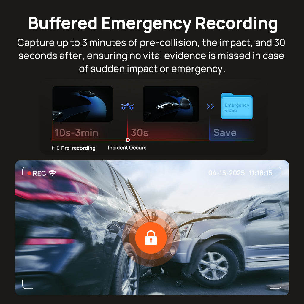 70mai Dash Cam 4K T800 3-Channel w/ Dual 4K, STARVIS 2 IMX678, HDR Night Vision, AI Detection, Emergency Record, 4G LTE & Supercapacitor