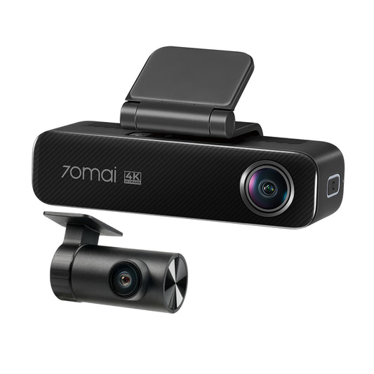 70mai Dash Cam 4K M800 with Built-In eMMC, Dual Sony STARVIS 2, HDR Recording, 4G LTE & Sleak Design