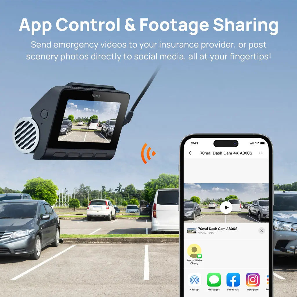 Dash Cam A800S 4K UHD 3-Inch IPS Screen Dual-channel - 70mai – 70mai ...