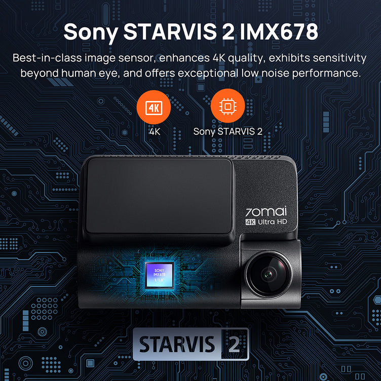 70mai Dashcam A810 - Sony STARVIS 2