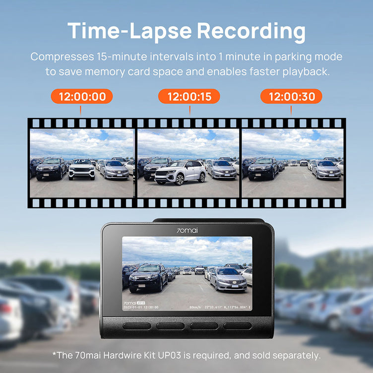 70mai Dashcam A810 - time-lapse-recording