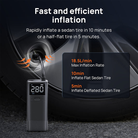 70mai Air Compressor TP05 Wireless Portable Tire Inflator 150PSI Fast Inflation - 70mai Official Store