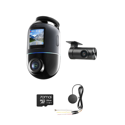 4K Omni Flash Bundle: Front Cam + Rear Cam + Memory Card + Hardwire Kit