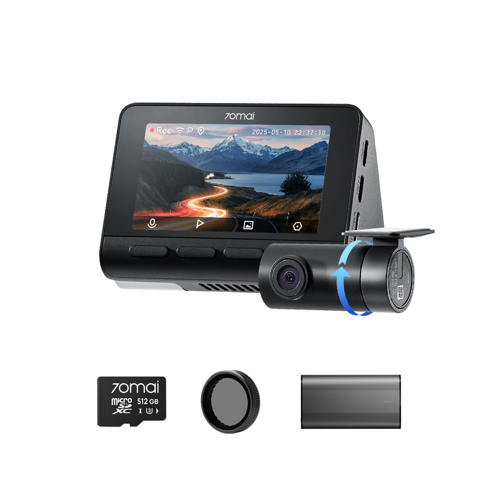 4K A800SE Bundle: Front Cam + Rear Cam + Memory Card + CPL Filter + Battery Pack