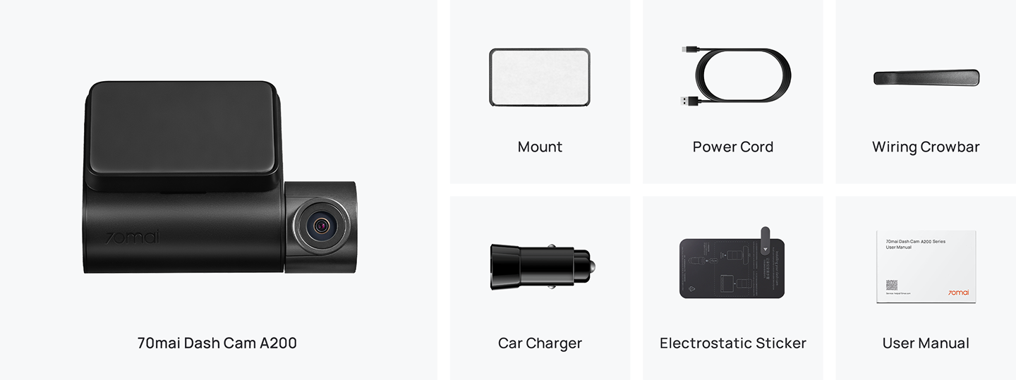 Dash Cam A200 Dual-Channel 1080P 60FPS - 70mai – 70mai Official Store