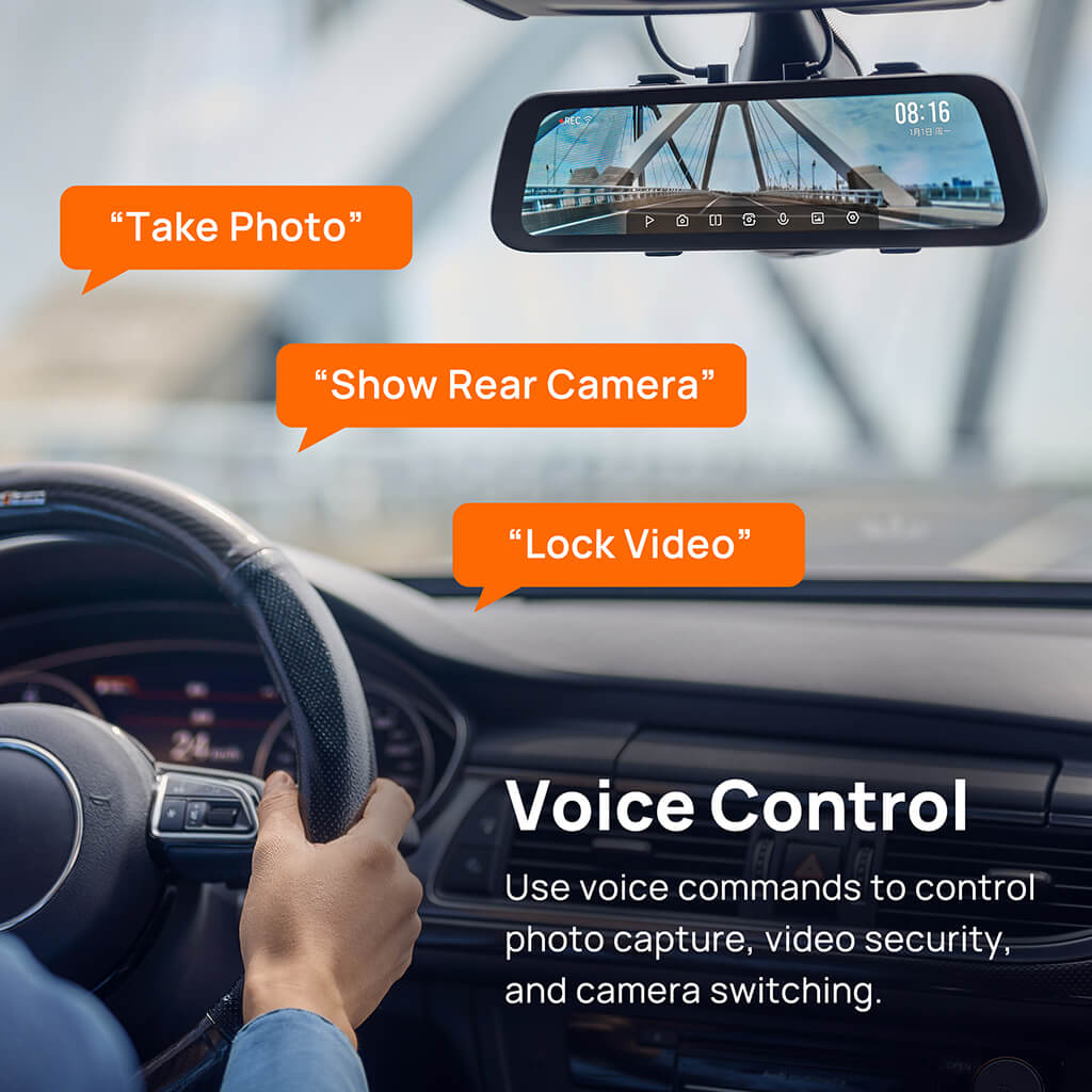 70mai Rearview Dash Cam S500 3K HDR with Touch Screen & Super Capacitor Solution - 70mai Official Store