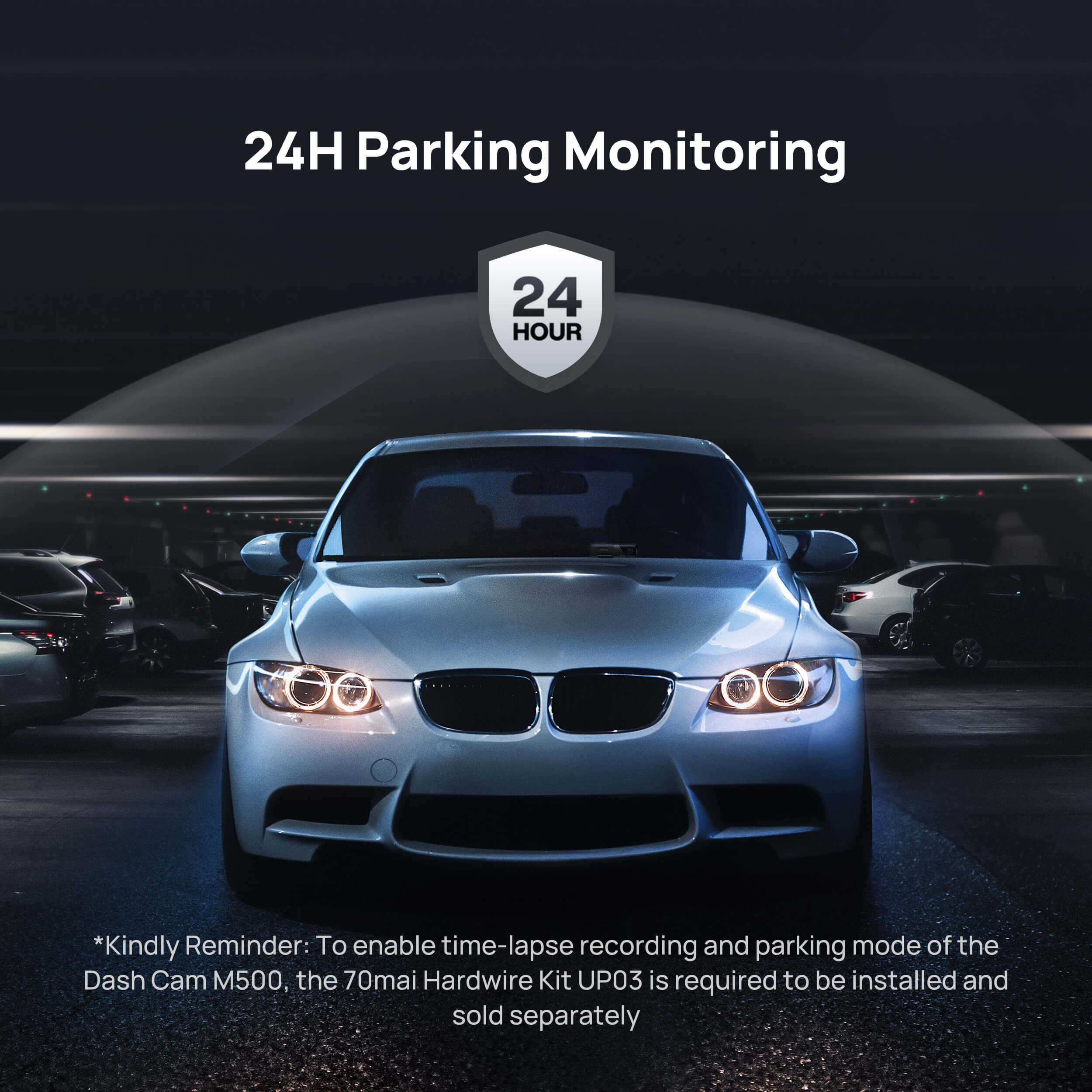 70mai M500 dash cam,parking monitoring